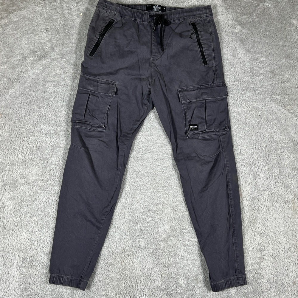 Hollister Skinny Jogger Mens Medium Grey Advanced Stretch Cargo Pants